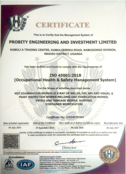 45001 - Health and Safety
