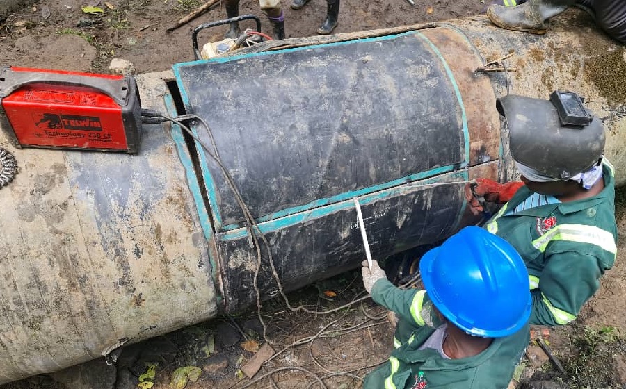 Water line repairs